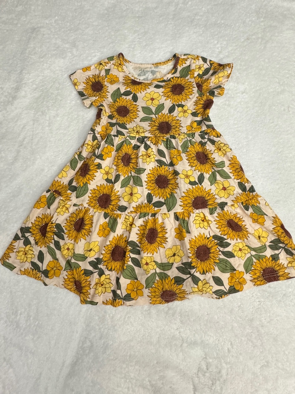 The Children's Place Yellow Sunflower Print Dress